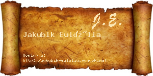 Jakubik Eulália névjegykártya